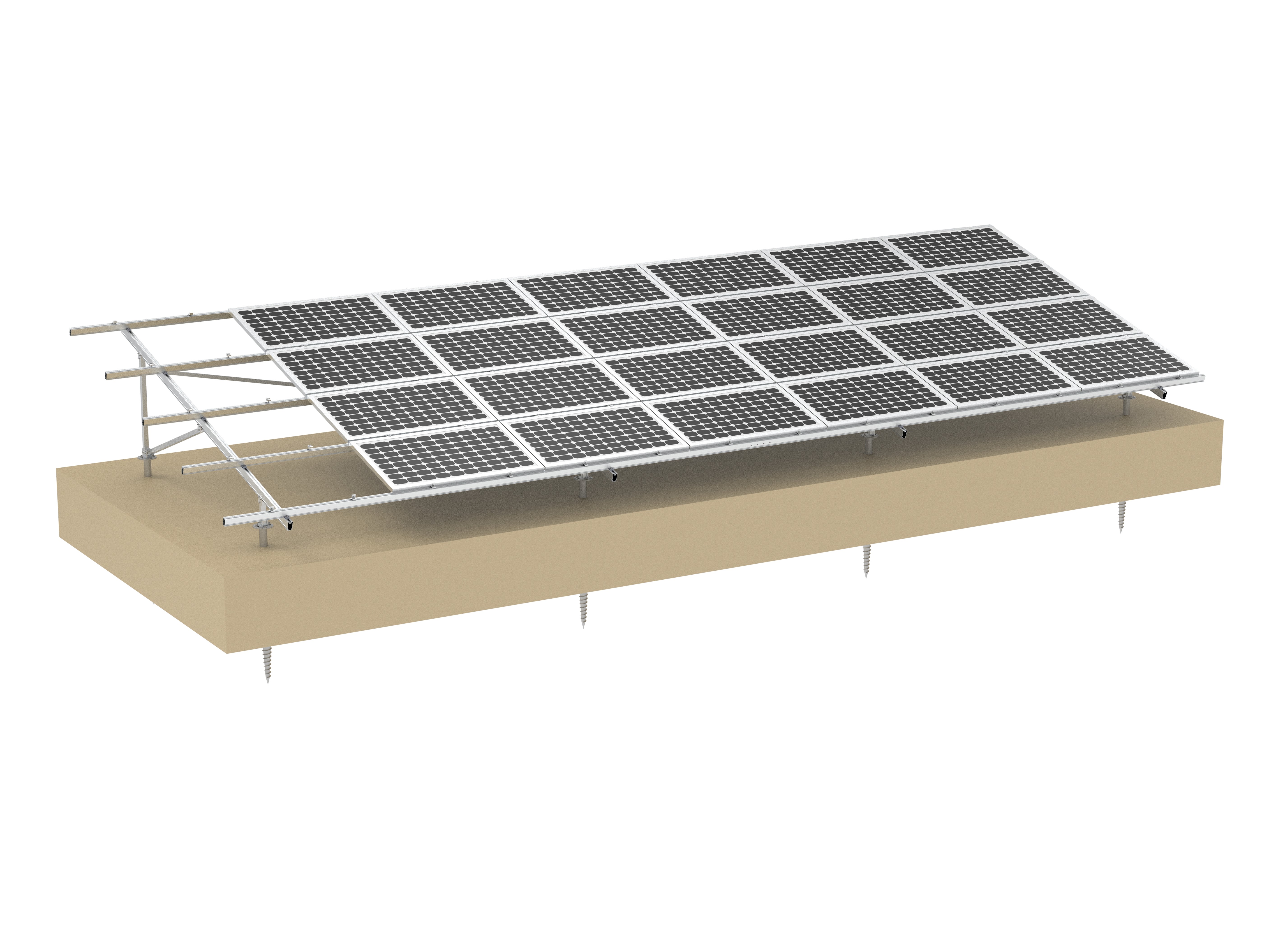 Système de montage au sol solaire en aluminium