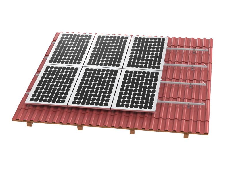 Crochets de toit en tuiles à montage solaire